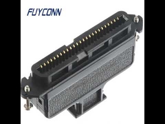 180 ডিগ্রী প্লাস্টিক কভার Amp Telco CHAMP ডকিং সংযোগকারী, 50pos IDC মহিলা সেন্ট্রোনিক সংযোগকারী