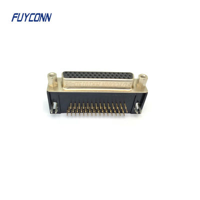 উচ্চ ঘনত্ব ডান কোণ PCB D-SUB সংযোগকারী 15 / 26 / 44 / 62 পিন মহিলা ডিবি সংযোগকারী