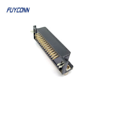 উচ্চ ঘনত্ব ডান কোণ PCB D-SUB সংযোগকারী 15 / 26 / 44 / 62 পিন মহিলা ডিবি সংযোগকারী