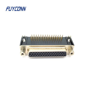 উচ্চ ঘনত্ব ডান কোণ PCB D-SUB সংযোগকারী 15 / 26 / 44 / 62 পিন মহিলা ডিবি সংযোগকারী