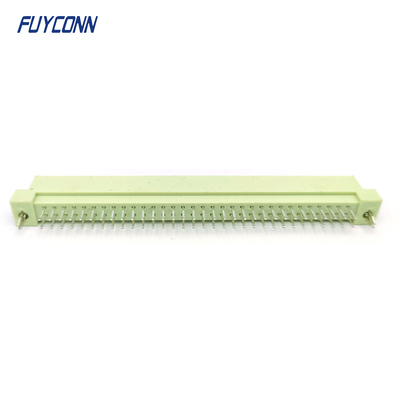 DIN41612 পুরুষ সংযোগকারী 64Pin সোজা PCB 2 সারি 2 * 32pin ইউরোকার্ড সংযোগকারী W / Harpoon