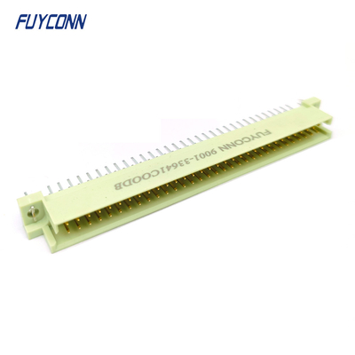 DIN41612 পুরুষ সংযোগকারী 64Pin সোজা PCB 2 সারি 2 * 32pin ইউরোকার্ড সংযোগকারী W / Harpoon