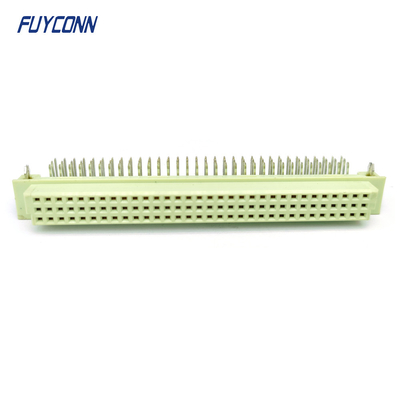 কোণযুক্ত DIN 41612 সংযোগকারী 3 সারি 96Pin PCB মহিলা 396 DIN41612 সংযোগকারী