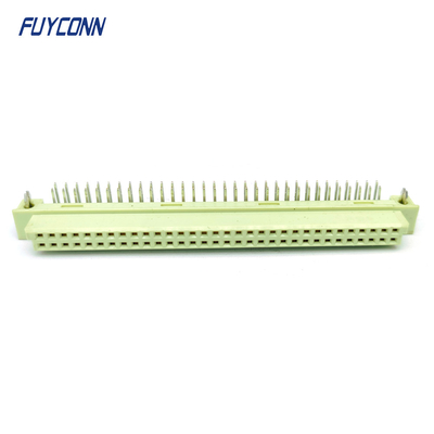 কোণযুক্ত DIN41612 মহিলা সংযোগকারী 2 সারি 64Pin 264 DIN 41612 PCB সংযোগকারী