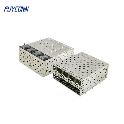 2x4 Port Female SFP Connector 160 Pin with Light Pipe
