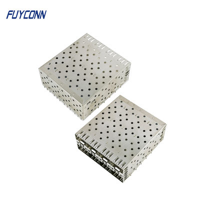 2x4 Port Female SFP Connector 160 Pin with Light Pipe