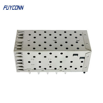 80Pin 2x2 Dual Port SFP Connector Female Press-Fit Nickel Silver