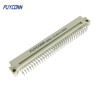 64P ডান কোণ PCB DIN 41612 সংযোগকারী, 2 সারি পুরুষ ইউরোকার্ড সংযোগকারী