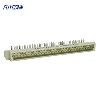 64P ডান কোণ PCB DIN 41612 সংযোগকারী, 2 সারি পুরুষ ইউরোকার্ড সংযোগকারী