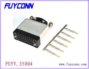 পুরুষ ক্রাম্প হাউজিং V35 সংযোগকারী ISO 9001 UL-অনুমোদিত PBT + গ্লাস ফাইবার