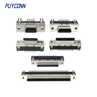 সমকোণ SCSI সংযোগকারী PCB 14pin 20pin 36pin 50pin 68pin 100pin