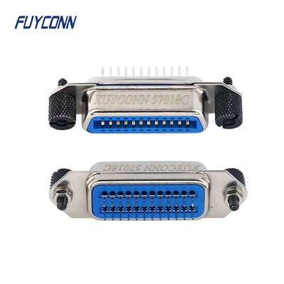 কালো স্ক্রু সহ সেন্ট্রোনিক্স পুরুষ 24পিন IEEE488 সংযোগকারী উল্লম্ব PCB 2.16mm