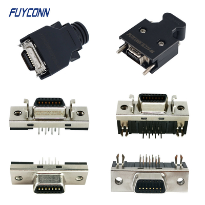 14pin SCSI 1.27mm সংযোগকারী PCB / Solder Cup / IDC Crimping মহিলা / পুরুষ