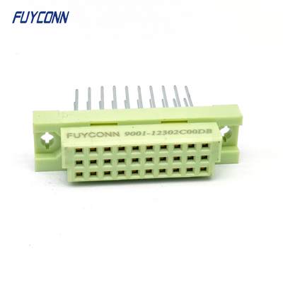 13mm 30Pin DIN 41612 সংযোগকারী 3Rows 330 সোজা PCB মহিলা DIN41612 সংযোগকারী