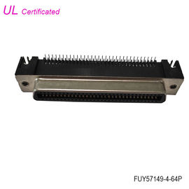 32 জোড়া অ্যামফেনল PCB সমকোণ মহিলা 64 পিন সেন্ট্রোনিক্স সংযোগকারী