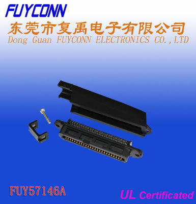 TYCO 90 Degree RJ21 50 Pin Female Centronic Champ IDC connector with plastic cover
