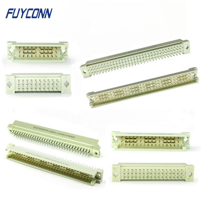 ডান কোণ PCB DIN41612 সংযোগকারী 3 সারি পুরুষ ইউরো কার্ড সংযোগকারী