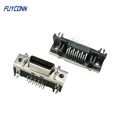 SCSI R/A মহিলা সংযোগকারী 20pin সার্ভো সংযোগকারী, মিনি ডি রিবন MDR সংযোগকারী
