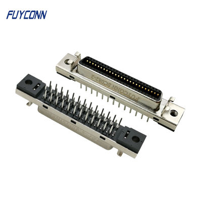180 ডিগ্রি PCB SCSI সংযোগকারী মহিলা 50P MDR সার্ভো সংযোগকারী