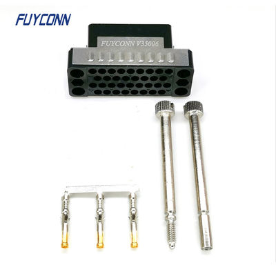 Female V.35 Crimp Housing Connector with Metal Shell And Screws Lock