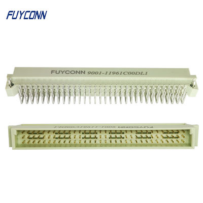 96pin DIN 41612 সংযোগকারী 3 সারি প্লাগ 96P সমকোণ PCB পুরুষ ইউরোকার্ড সংযোগকারী