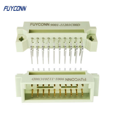 20 পিন ইউরোকার্ড সংযোগকারী 3 সারি 2*10P PCB সমকোণ পুরুষ DIN41612 সংযোগকারী