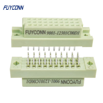 PCB উল্লম্ব DIN41612 মহিলা 3 সারি 30P ইউরোপীয় সকেট সংযোগকারী