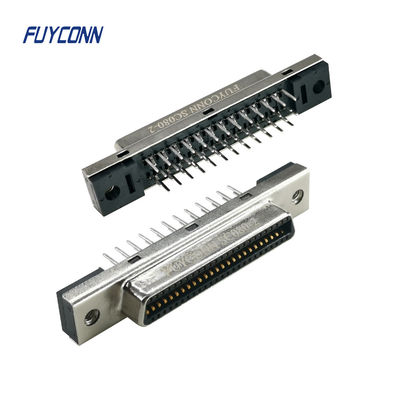 50Pin PCB SCSI সংযোগকারী 180 ডিগ্রি PCB মাউন্টিং MDR সংযোগকারী