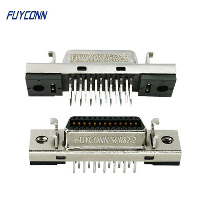 26 পিন SCSI সংযোগকারী ডান কোণ প্রকার মহিলা SCSI PCB সংযোগকারী W/ ফিক্সনেস হ্যাঙ্গার