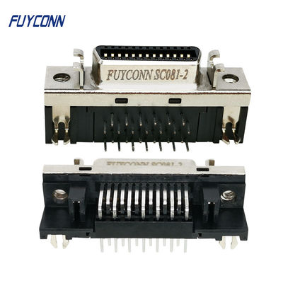 PCB SCSI সংযোগকারী 90 ডিগ্রি R/A CN টাইপ মহিলা 26 পিন সার্ভো সংযোগকারী PCB বোর্ডের জন্য