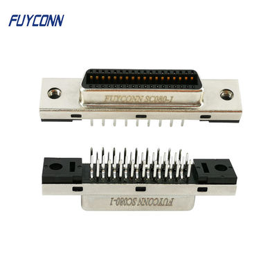1.27 মিমি সংযোগকারী উল্লম্ব PCB 36 পিন MDR SCSI সংযোগকারী মহিলা টাইপ