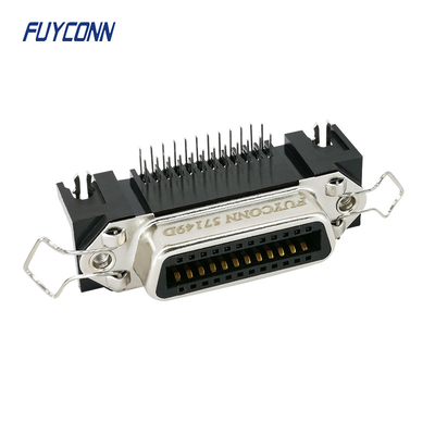 DDK 24 পিন সেন্ট্রোনিক সংযোগকারী PCB ডান কোণ মহিলা টাইপ