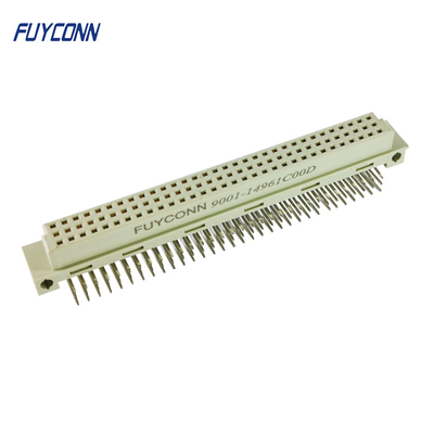 মহিলা ইউরোকার্ড সংযোগকারী 3 সারি 96Pin DIN 41612 সমকোণ PCB সংযোগকারী