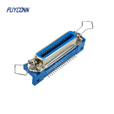 DDK PCB সমকোণ মহিলা সংযোগকারী 14 24 36 50 পিন 2.16 মিমি পিচ