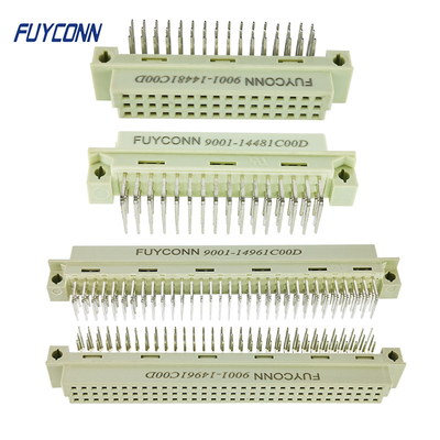 মহিলা ইউরোকার্ড সংযোগকারী 3 সারি PCB DIN 41612 সমকোণ টার্মিনাল
