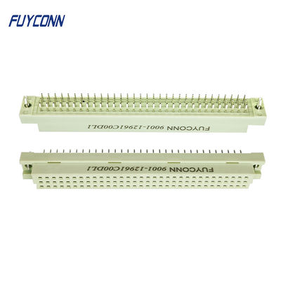 মহিলা 396 DIN41612 সংযোগকারী 96 পিন সোজা PCB ইউরোকার্ড ধূসর রঙ