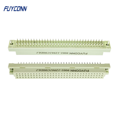 মহিলা 396 DIN41612 সংযোগকারী 96 পিন সোজা PCB ইউরোকার্ড ধূসর রঙ